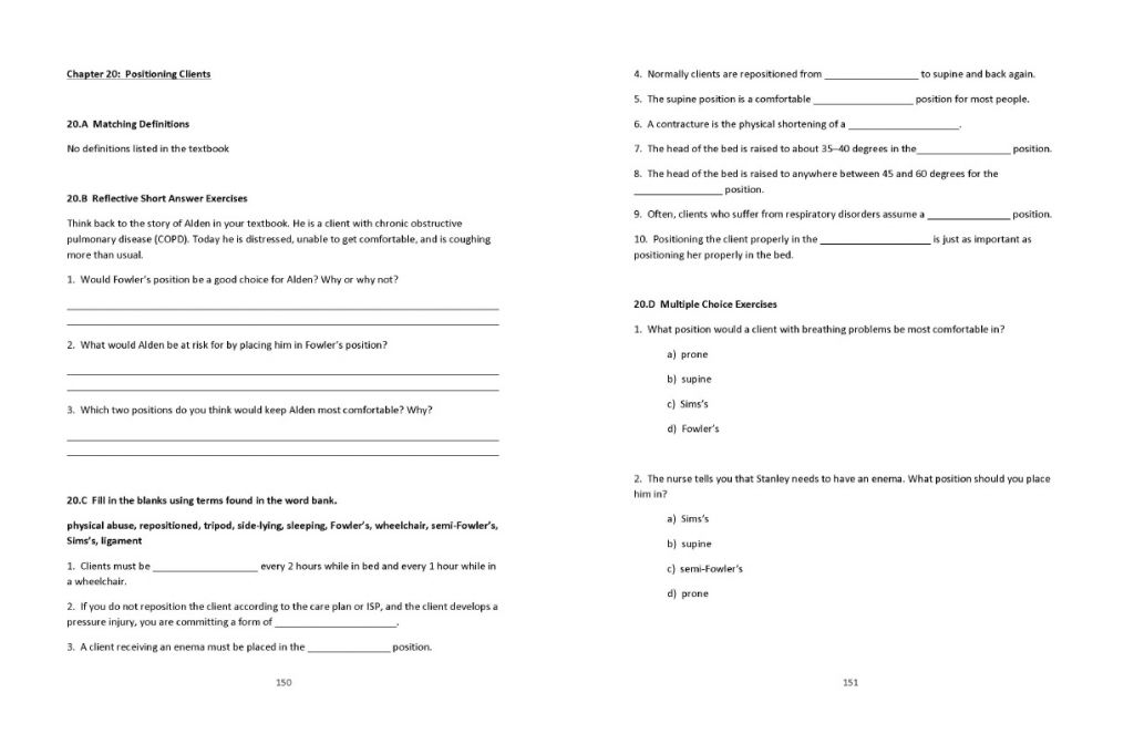 Cna Workbook Answers